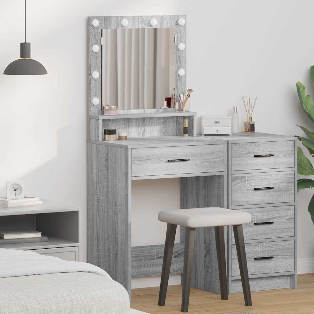 Schminktisch Grau Sonoma 50 x 41 x 135 cm Holzwerkstoff