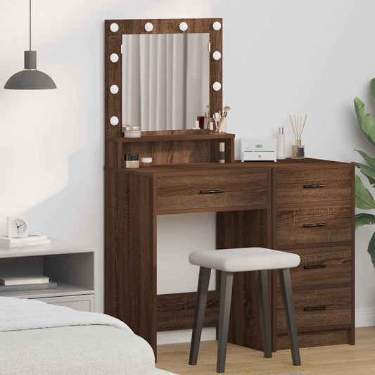 Schminktisch Braune Eiche 50 x 41 x 135 cm Holzwerkstoff