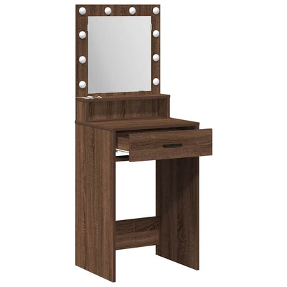Schminktisch Braun Eichen-Optik 50 x 41 x 135 cm Holzwerkstoff