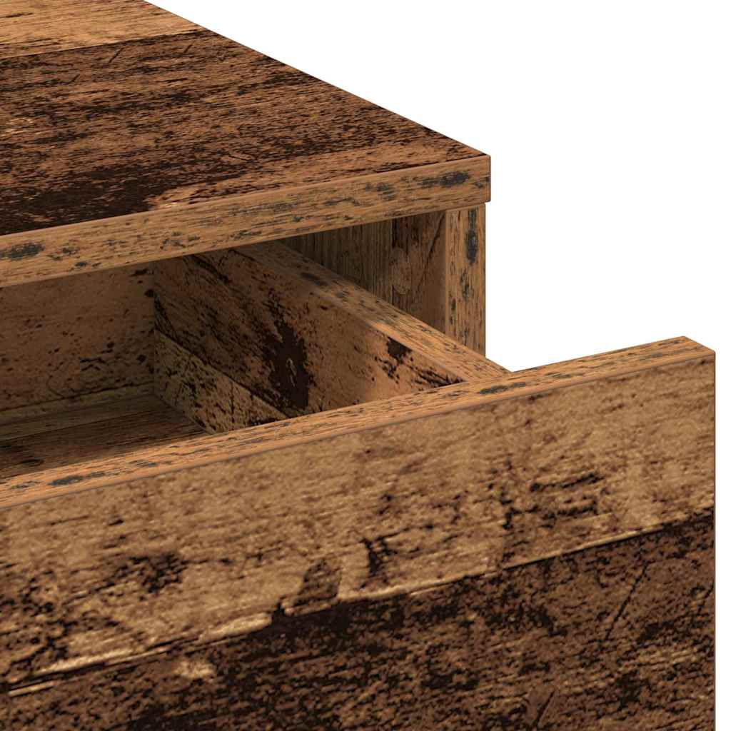 Schminktisch mit Regal Altholz 50 x 41 x 135 cm Holzwerkstoff