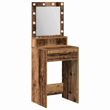 Schminktisch mit Regal Altholz 50 x 41 x 135 cm Holzwerkstoff