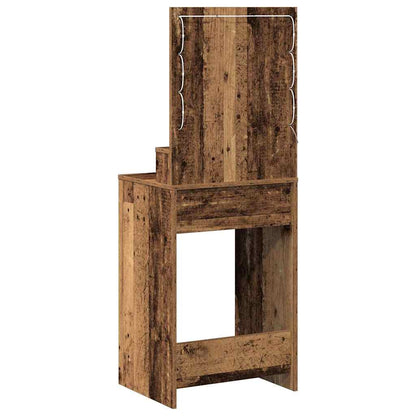 Schminktisch mit Regal Altholz 50 x 41 x 135 cm Holzwerkstoff