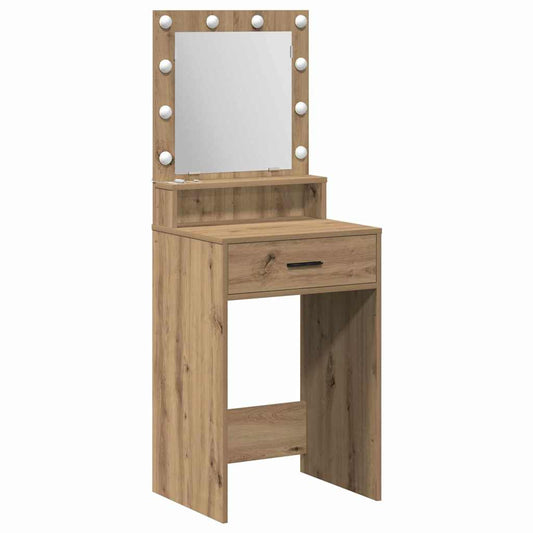 Schminktisch Eiche handwerklich 50 x 41 x 135 cm Holzwerkstoff