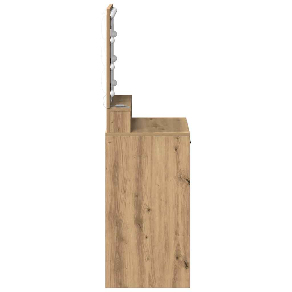 Schminktisch Eiche handwerklich 50 x 41 x 135 cm Holzwerkstoff