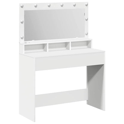 Schminktisch mit Regal Weiß 100 x 41 x 135 cm Holzwerkstoff