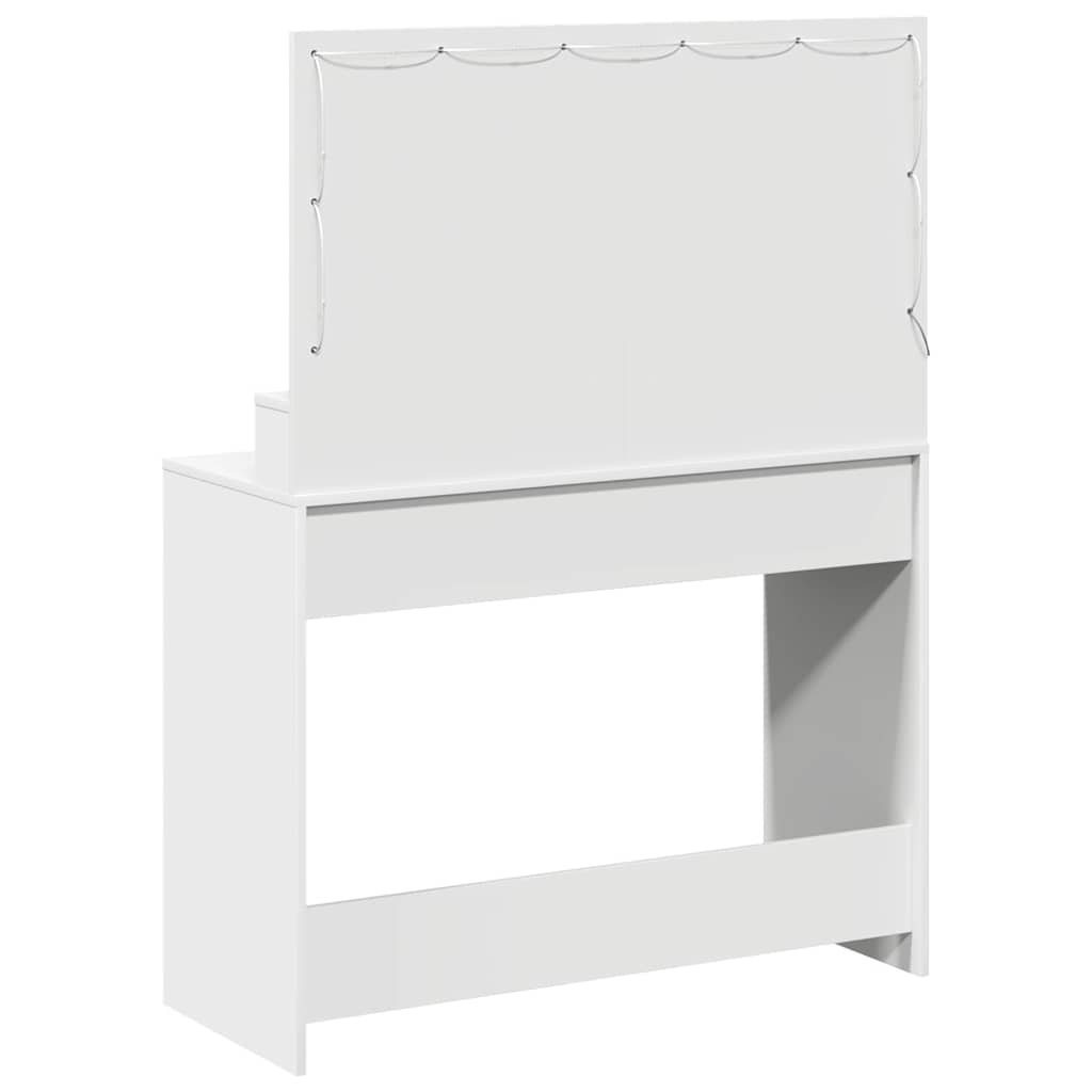 Schminktisch mit Regal Weiß 100 x 41 x 135 cm Holzwerkstoff