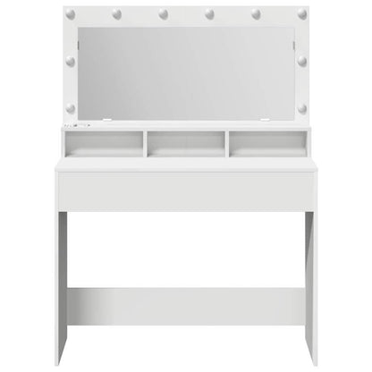 Schminktisch mit Regal Weiß 100 x 41 x 135 cm Holzwerkstoff