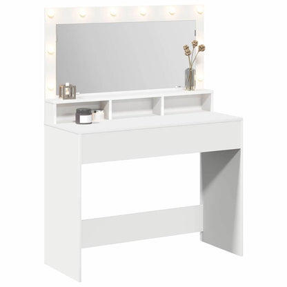 Schminktisch mit Regal Weiß 100 x 41 x 135 cm Holzwerkstoff