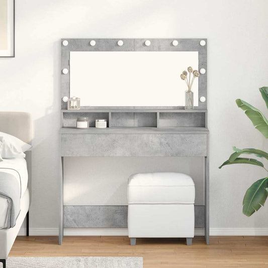 Schminktisch Betongrau 100 x 41 x 135 cm Holzwerkstoff