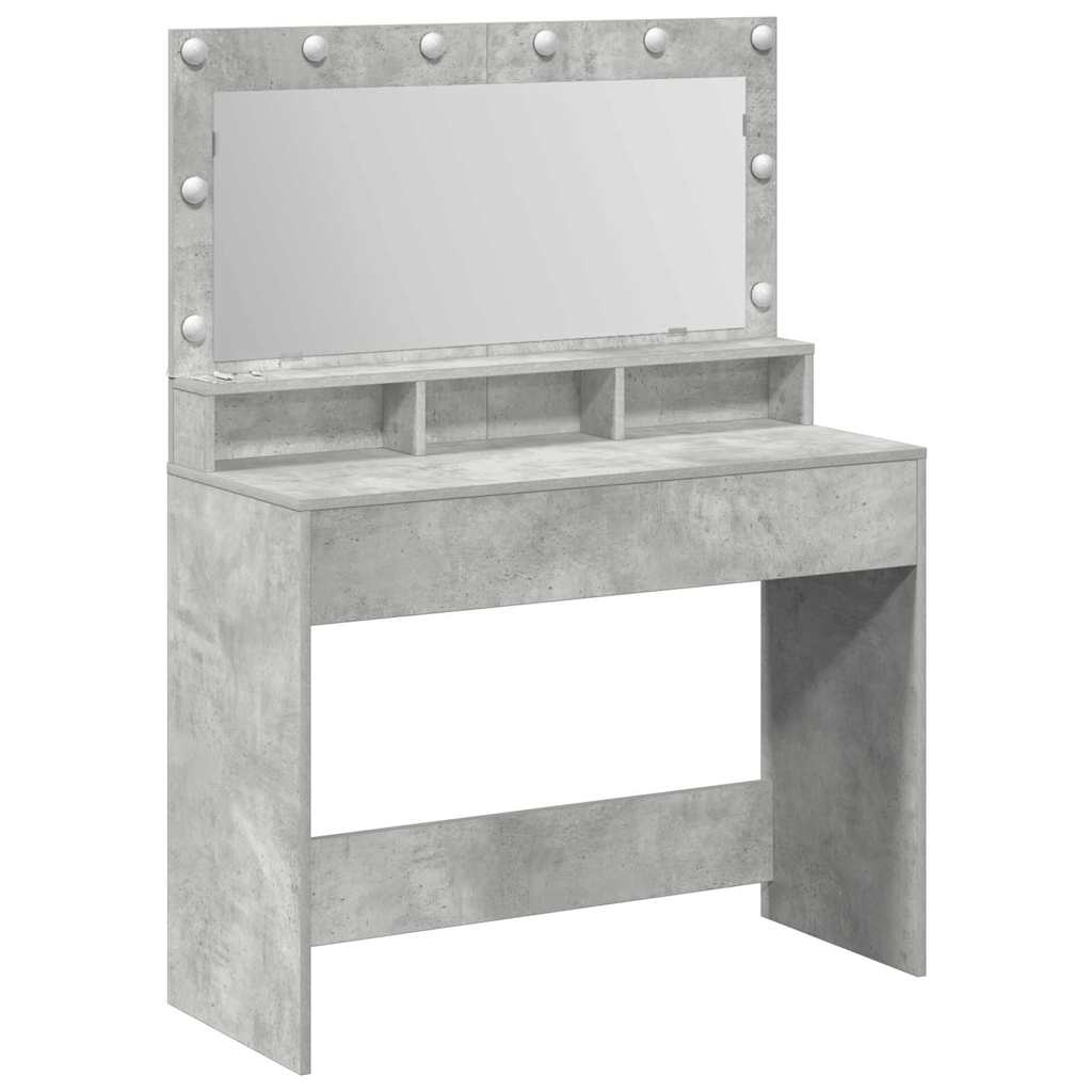 Schminktisch Betongrau 100 x 41 x 135 cm Holzwerkstoff