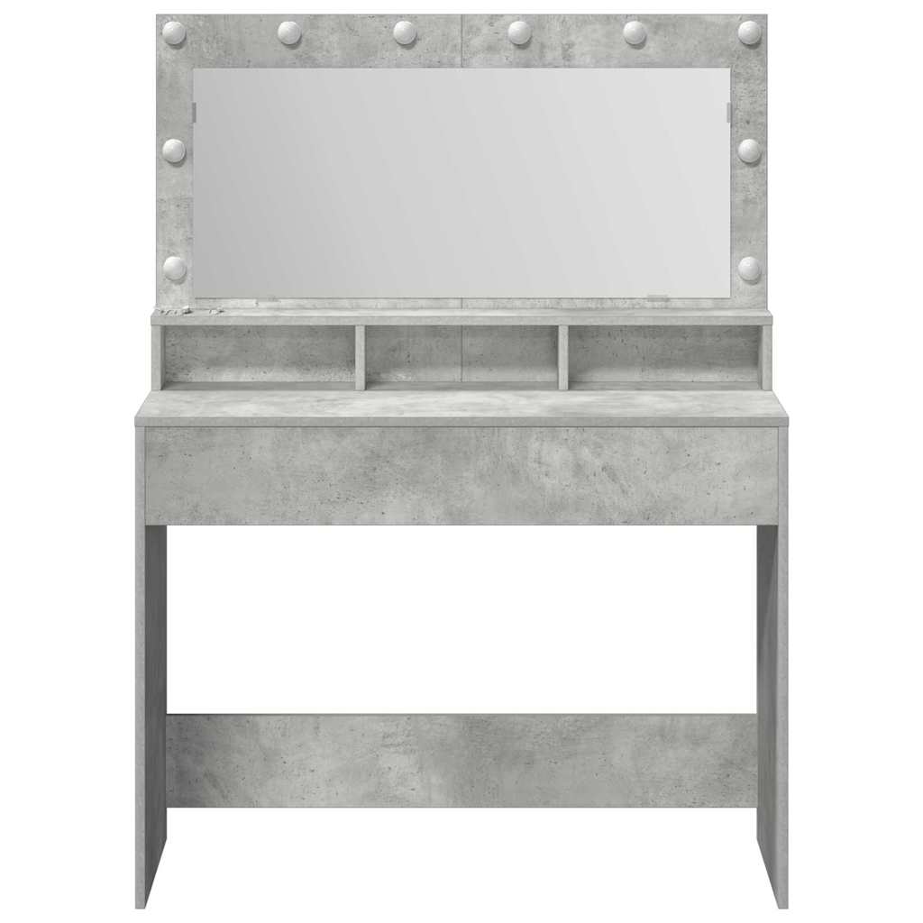 Schminktisch Betongrau 100 x 41 x 135 cm Holzwerkstoff