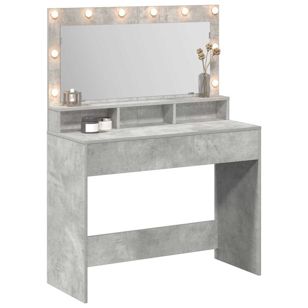 Schminktisch Betongrau 100 x 41 x 135 cm Holzwerkstoff