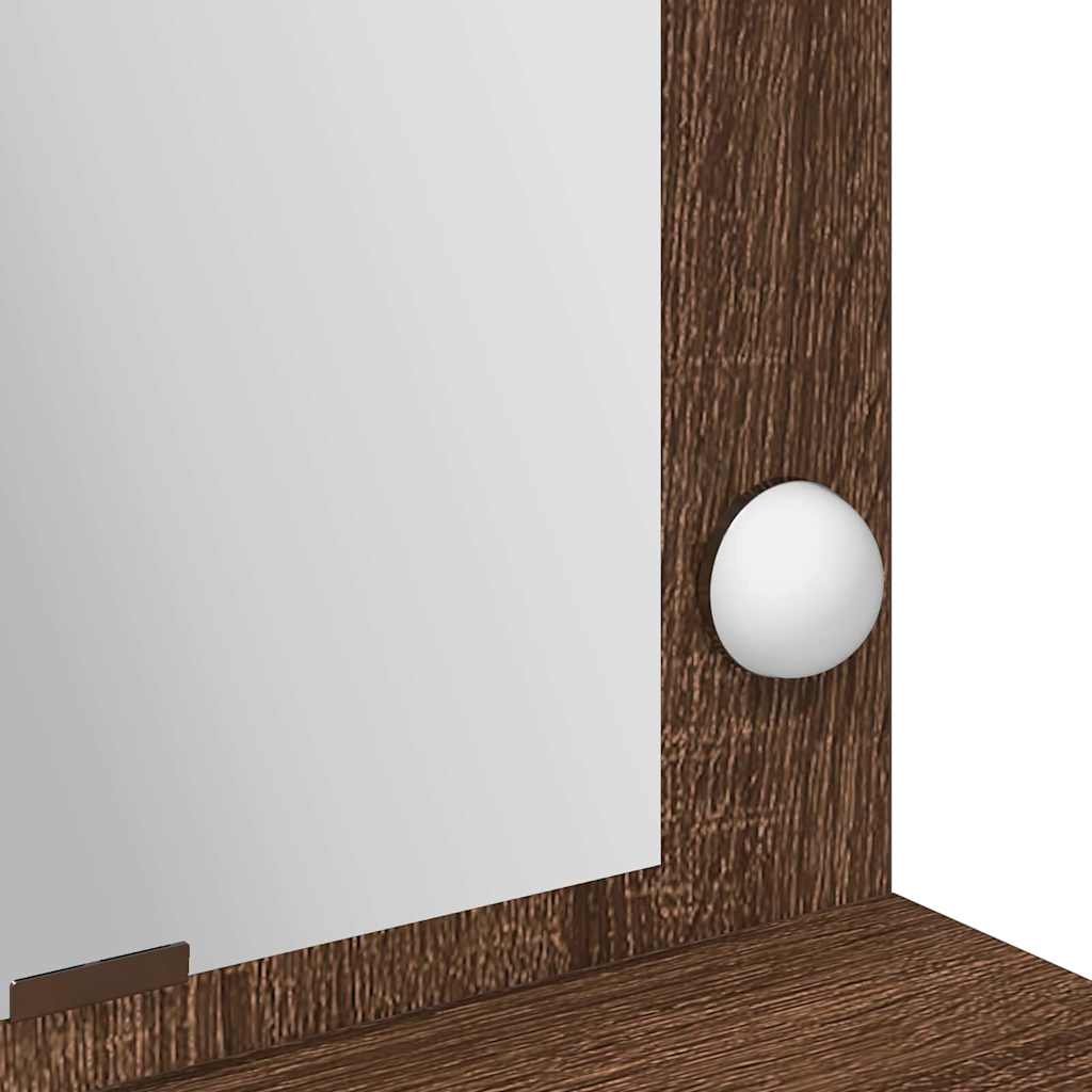 Schminktisch Braunes Eichenholz 100 x 41 x 135 cm Holzwerkstoff