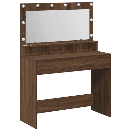 Schminktisch Braunes Eichenholz 100 x 41 x 135 cm Holzwerkstoff