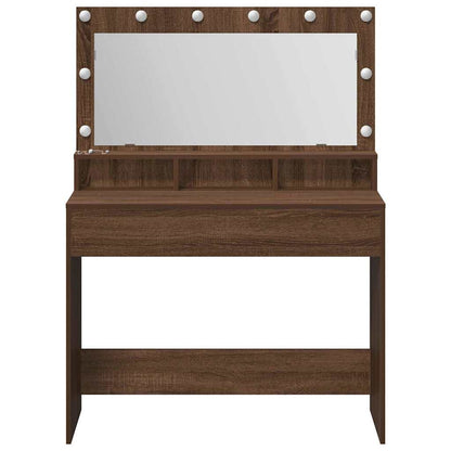 Schminktisch Braunes Eichenholz 100 x 41 x 135 cm Holzwerkstoff