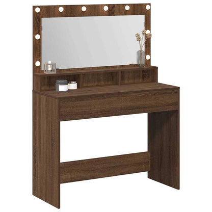 Schminktisch Braunes Eichenholz 100 x 41 x 135 cm Holzwerkstoff