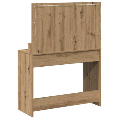 Schminktisch Eiche handwerklich 100 x 41 x 135 cm Holzwerkstoff