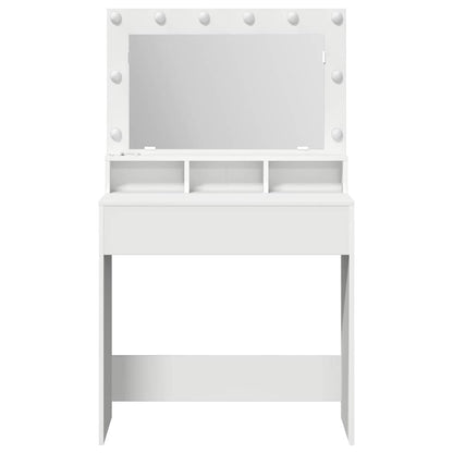 Schminktisch mit Regal Weiß 79 x 41 x 135 cm Holzwerkstoff