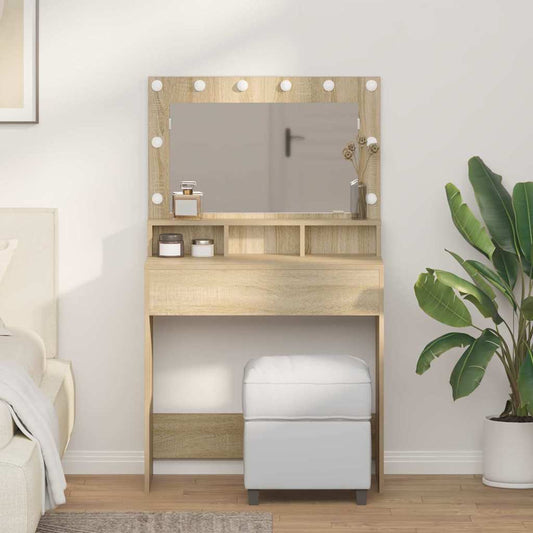 Schminktisch Sonoma Eiche 79 x 41 x 135 cm Holzwerkstoff