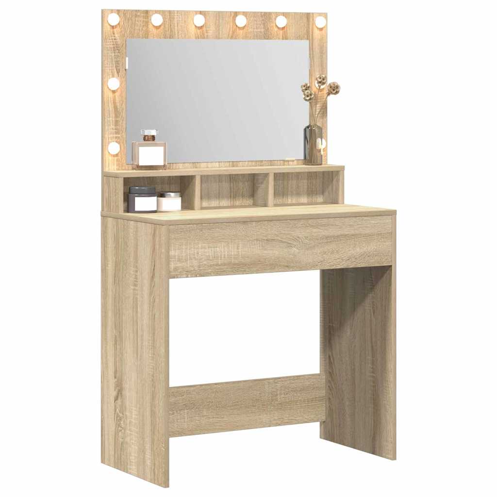 Schminktisch Sonoma Eiche 79 x 41 x 135 cm Holzwerkstoff