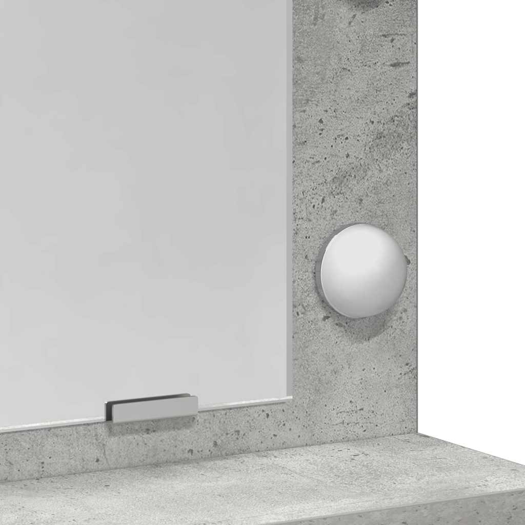 Schminktisch Beton Grau 75,5 x 41 x 135 cm Holzwerkstoff