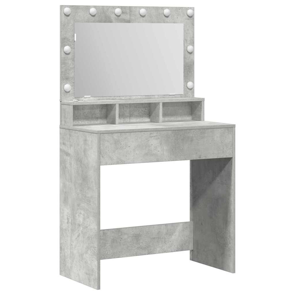 Schminktisch Beton Grau 75,5 x 41 x 135 cm Holzwerkstoff