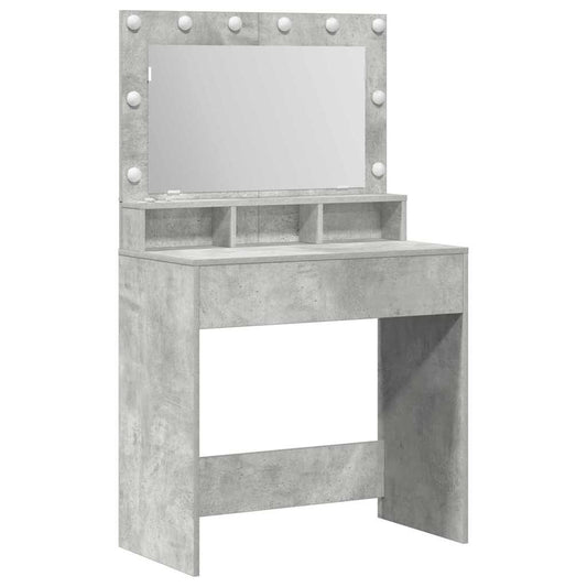 Schminktisch Beton Grau 75,5 x 41 x 135 cm Holzwerkstoff