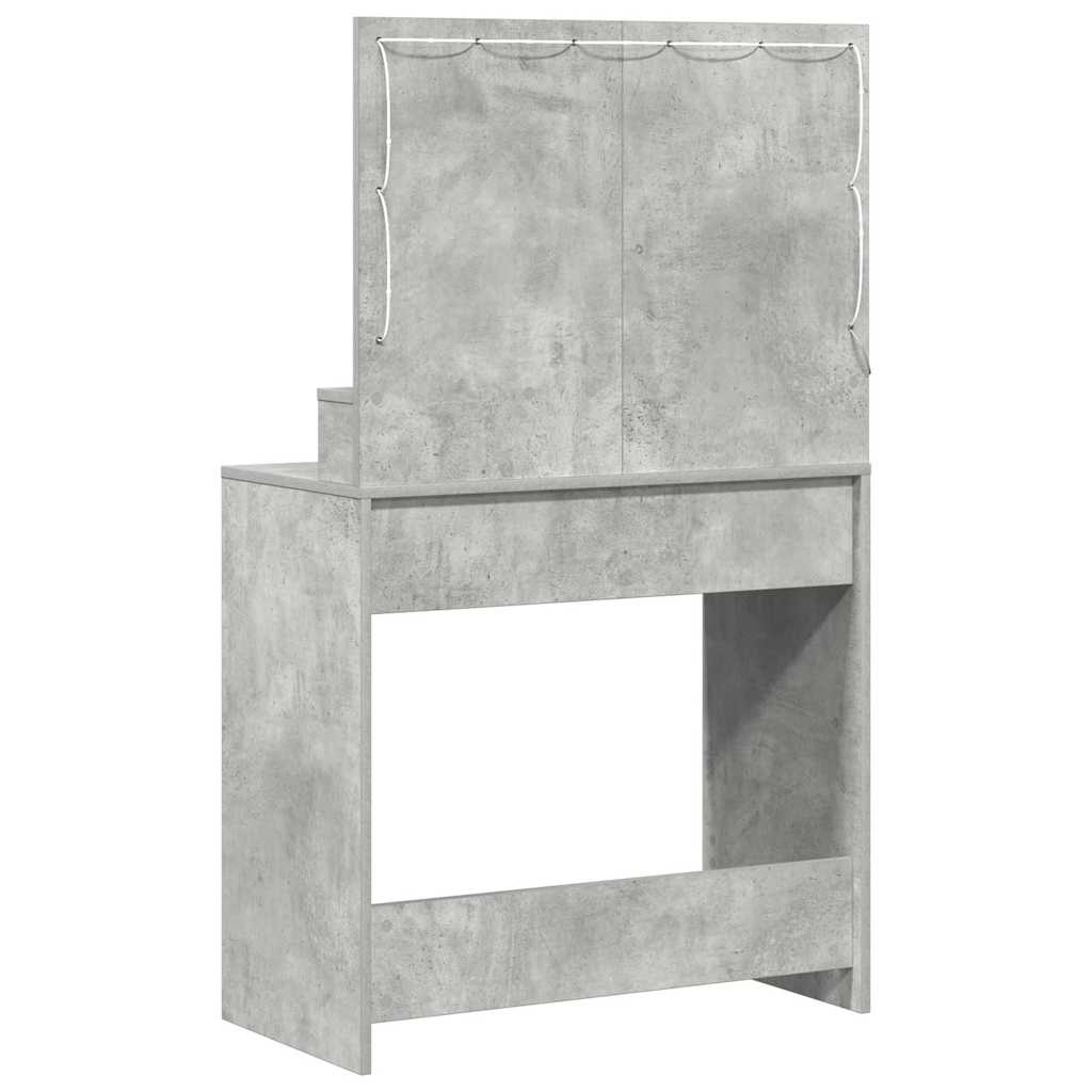 Schminktisch Beton Grau 75,5 x 41 x 135 cm Holzwerkstoff