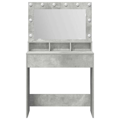 Schminktisch Beton Grau 75,5 x 41 x 135 cm Holzwerkstoff