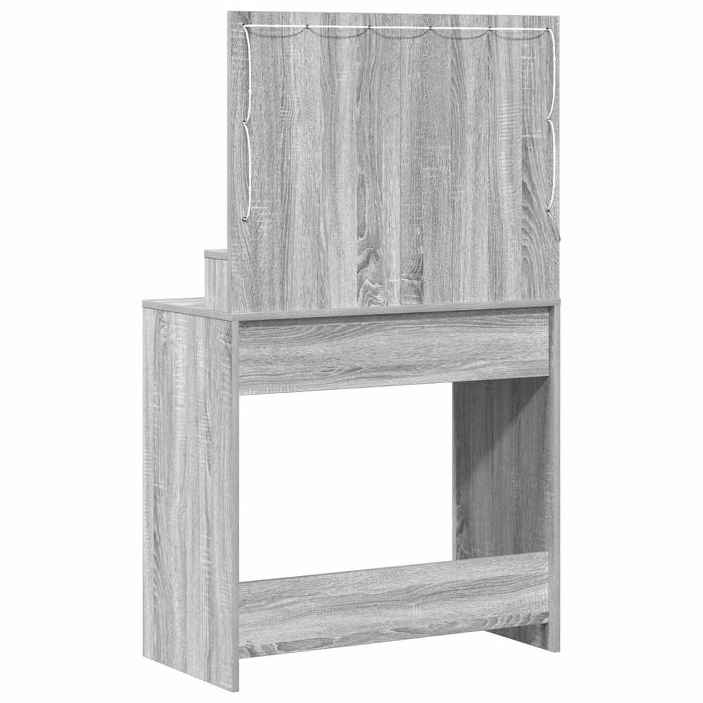 Schminktisch Graues Sonoma 75,5 x 41 x 135 cm Holzwerkstoff