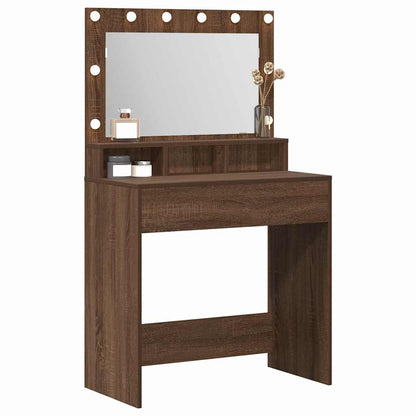 Schminktisch Braunes Eichenholz 79 x 41 x 135 cm Holzwerkstoff
