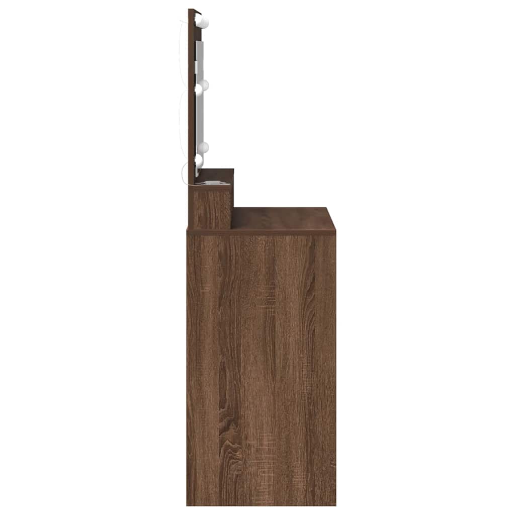 Schminktisch Braunes Eichenholz 79 x 41 x 135 cm Holzwerkstoff