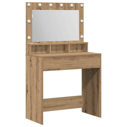 Schminktisch Eiche handwerklich 79 x 41 x 135 cm Holzwerkstoff