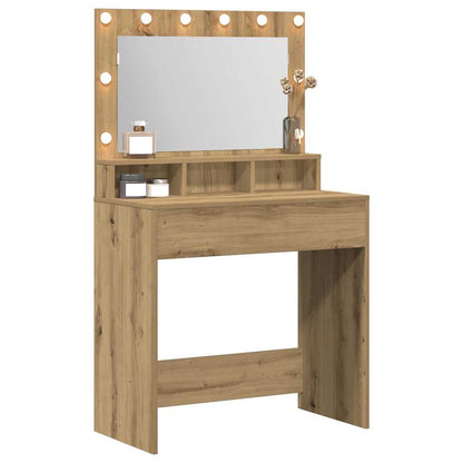 Schminktisch Eiche handwerklich 79 x 41 x 135 cm Holzwerkstoff