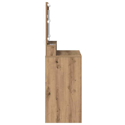 Schminktisch Eiche handwerklich 79 x 41 x 135 cm Holzwerkstoff