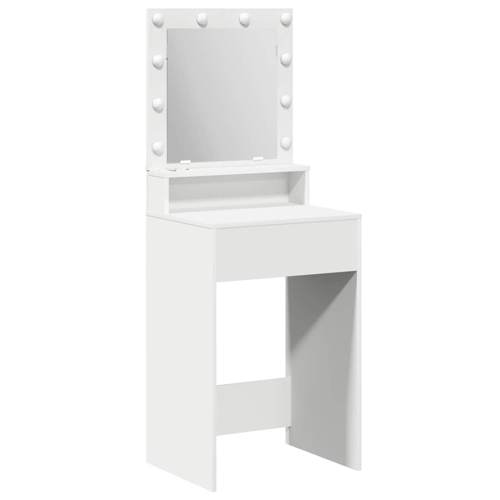 Schminktisch mit Regal Weiß 50 x 41 x 135 cm Holzwerkstoff