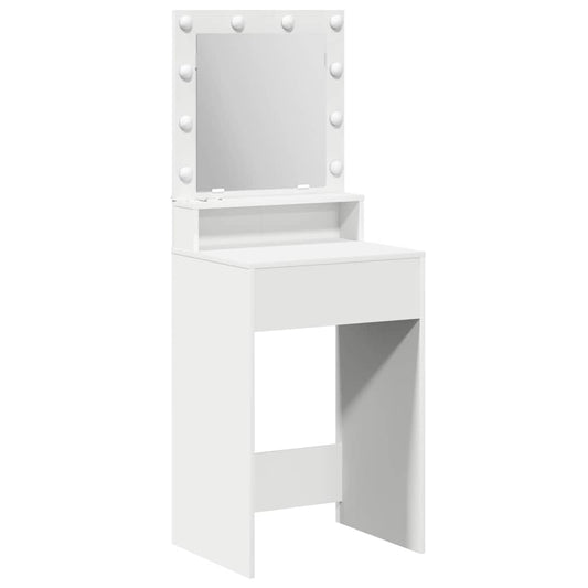 Schminktisch mit Regal Weiß 50 x 41 x 135 cm Holzwerkstoff