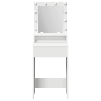 Schminktisch mit Regal Weiß 50 x 41 x 135 cm Holzwerkstoff