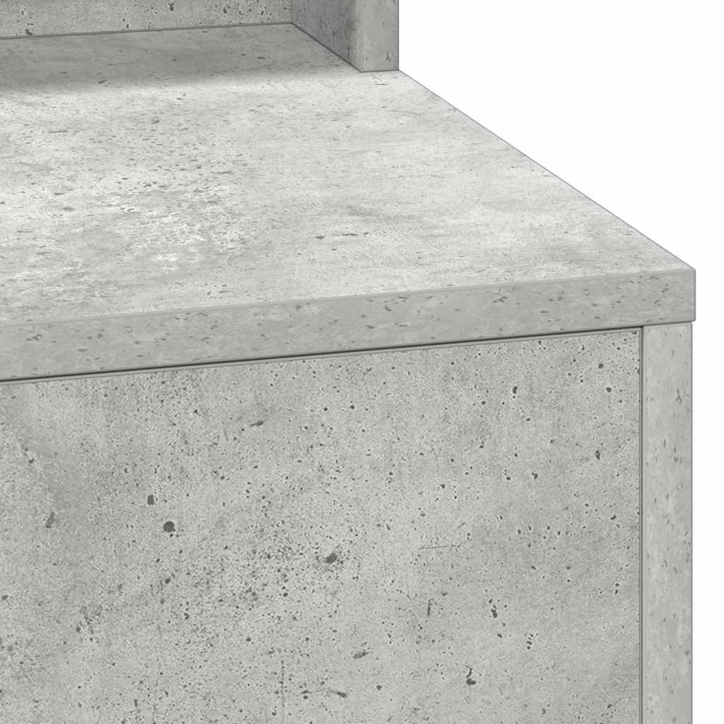 Schminktisch mit Regal Betongrau 50 x 41 x 135 cm Holzwerkstoff