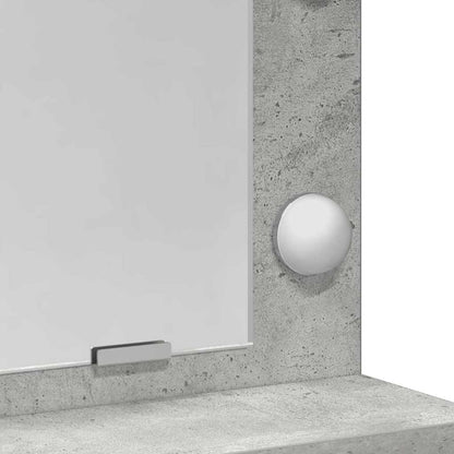 Schminktisch mit Regal Betongrau 50 x 41 x 135 cm Holzwerkstoff