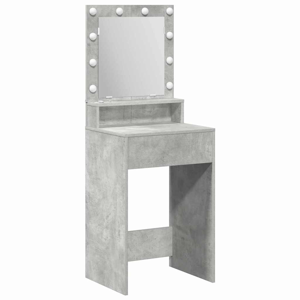 Schminktisch mit Regal Betongrau 50 x 41 x 135 cm Holzwerkstoff