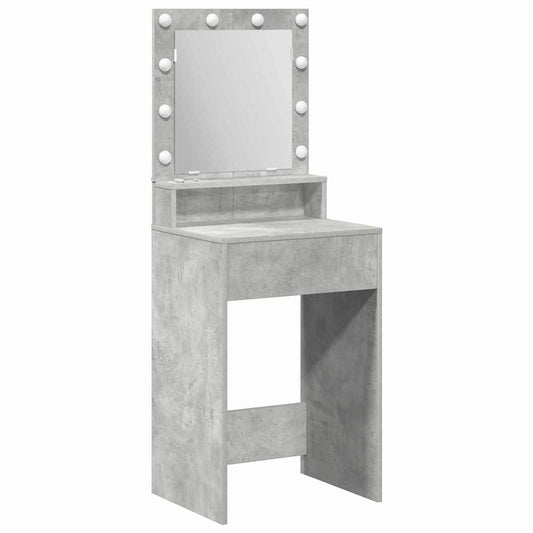 Schminktisch mit Regal Betongrau 50 x 41 x 135 cm Holzwerkstoff