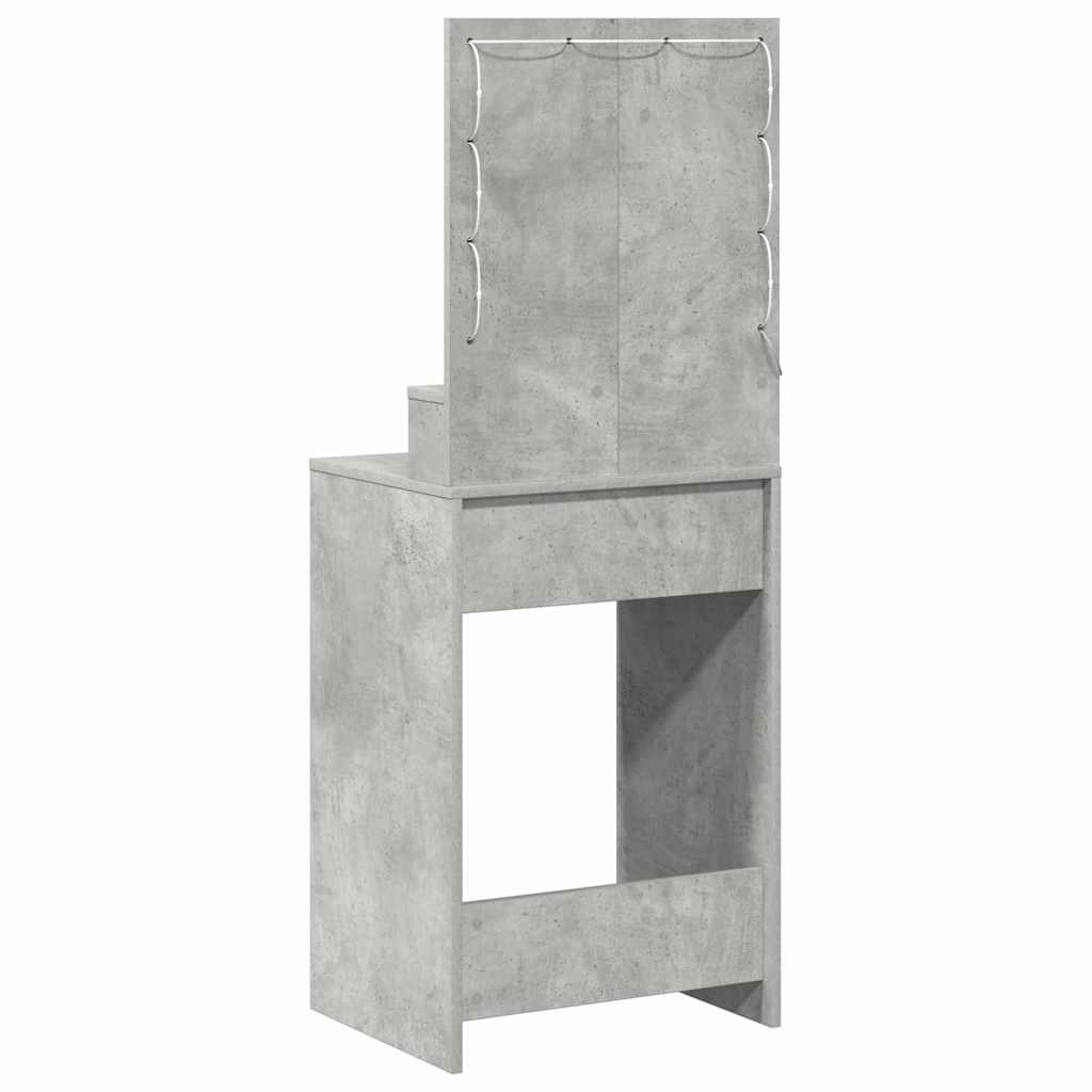 Schminktisch mit Regal Betongrau 50 x 41 x 135 cm Holzwerkstoff