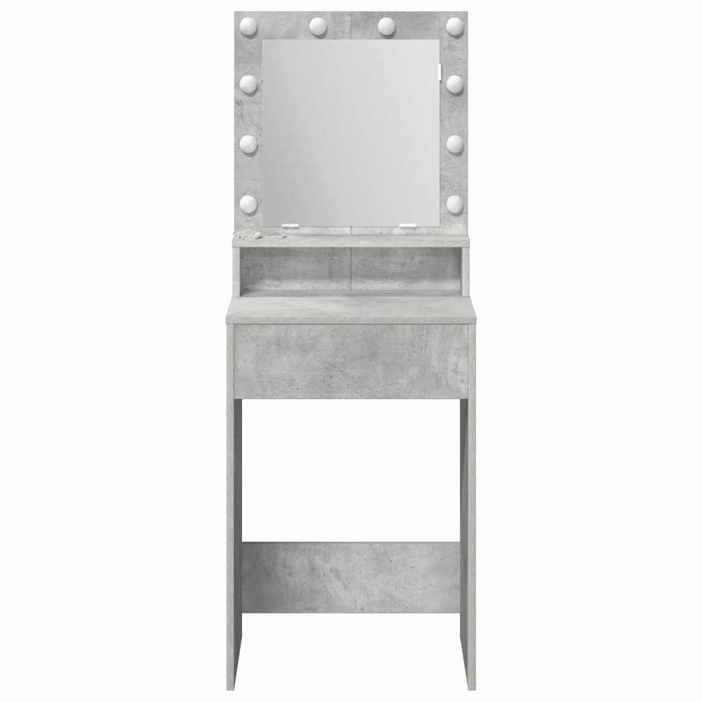 Schminktisch mit Regal Betongrau 50 x 41 x 135 cm Holzwerkstoff
