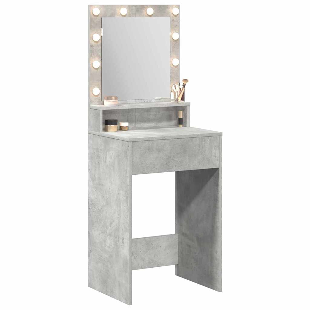 Schminktisch mit Regal Betongrau 50 x 41 x 135 cm Holzwerkstoff