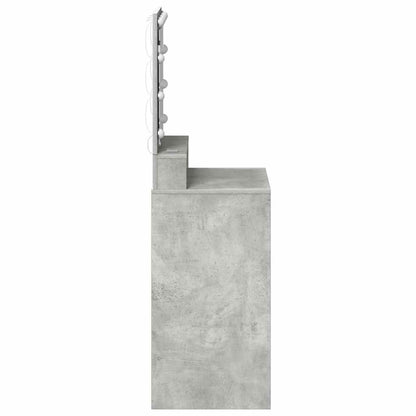 Schminktisch mit Regal Betongrau 50 x 41 x 135 cm Holzwerkstoff