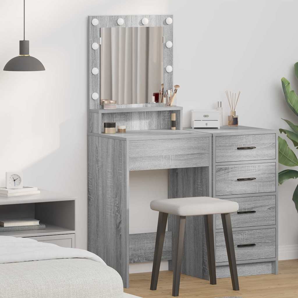 Schminktisch Graues Sonoma 50 x 41 x 135 cm Holzwerkstoff