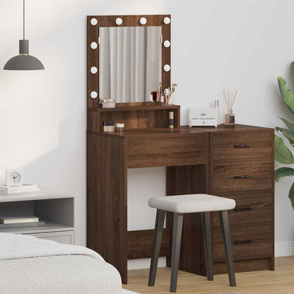 Schminktisch Braunes Eichenholz 50 x 41 x 135 cm Holzwerkstoff