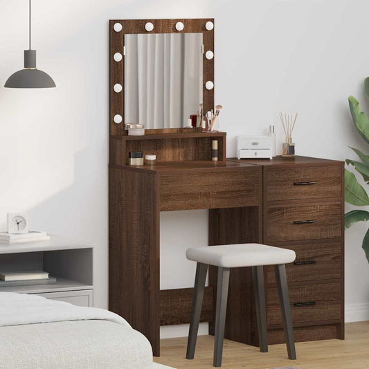 Schminktisch Braunes Eichenholz 50 x 41 x 135 cm Holzwerkstoff