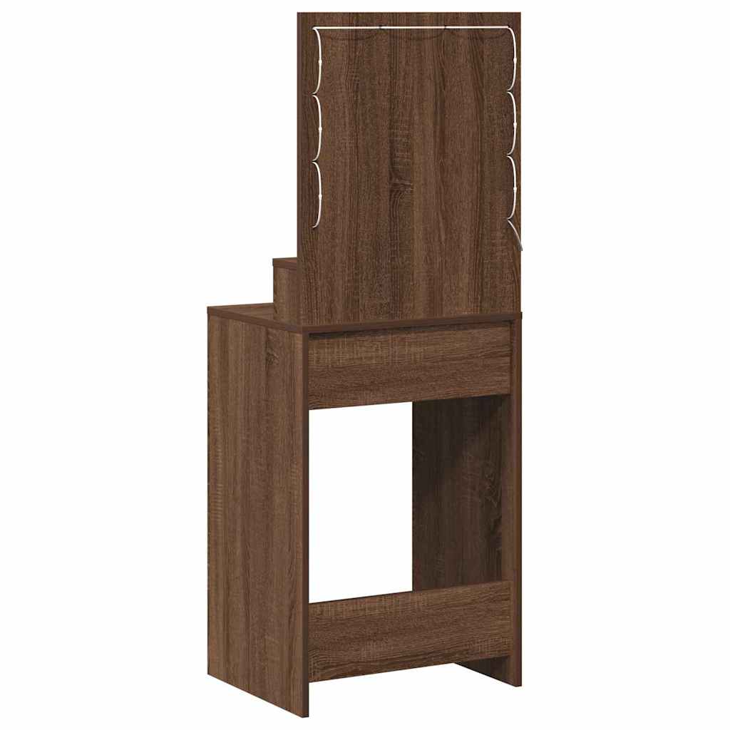 Schminktisch Braun Eichen-Optik 50 x 41 x 135 cm Holzwerkstoff